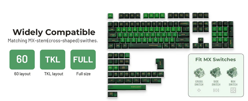 Maple Leaves Cherry PBT Keycaps