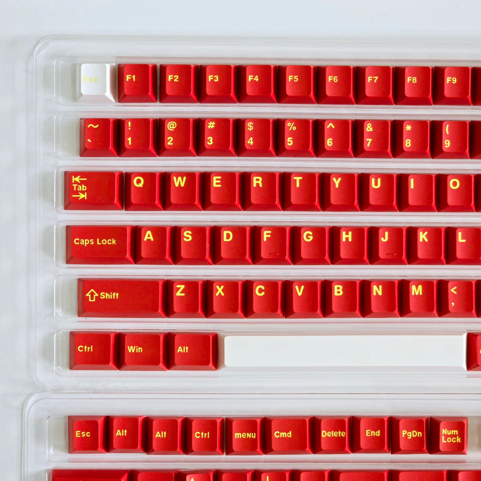 Classic Red Quality Cherry Doubleshot PBT Keycaps