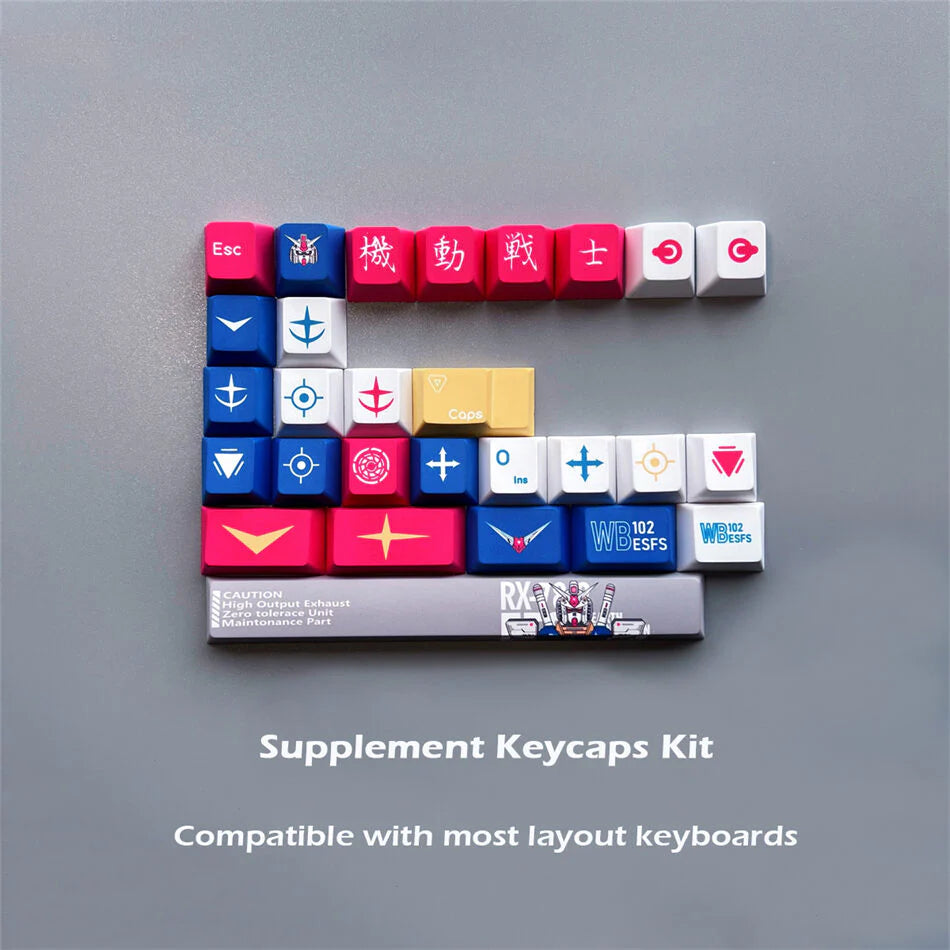 Gundam Robot Cherry PBT Keycaps