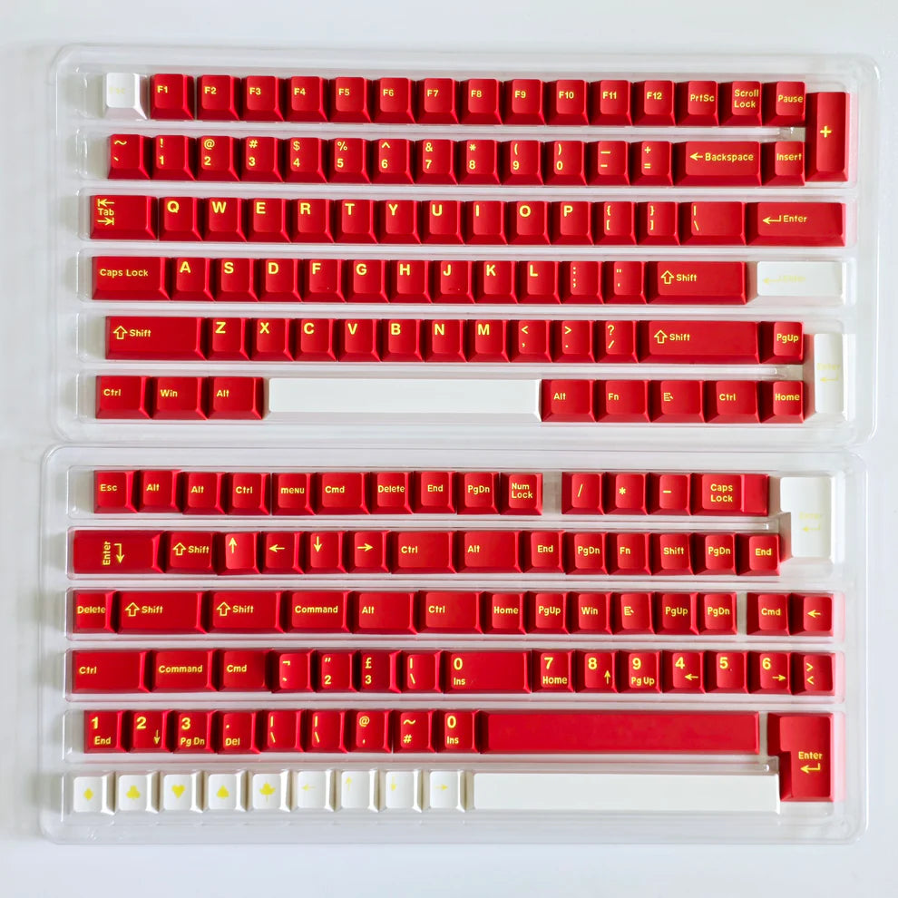 Classic Red Quality Cherry Doubleshot PBT Keycaps