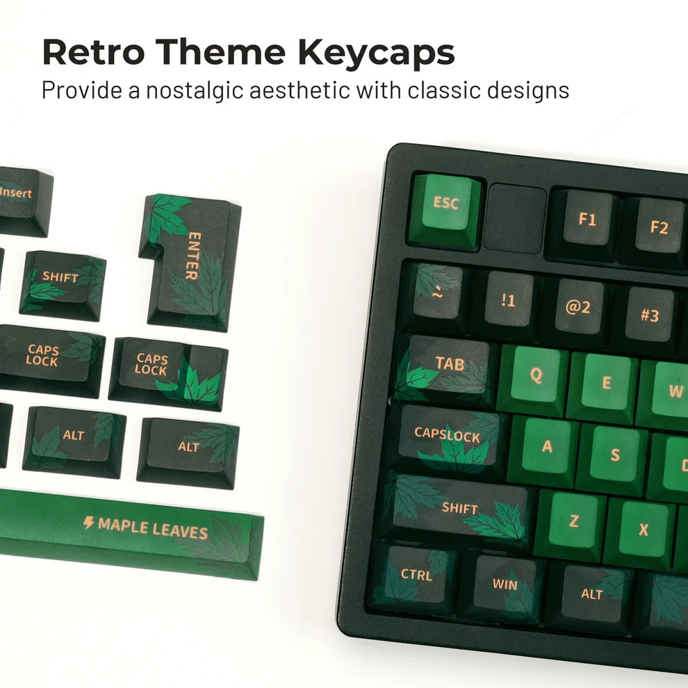Maple Leaves Cherry PBT Keycaps